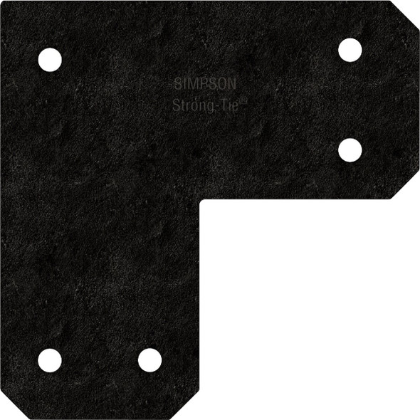 Simpson Strong-Tie Outdoor Accents Avant Collection ZMAX 6X6 Black L Strap APVL6