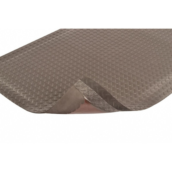 Antifatigue Mat, 3 ft L x 2 ft W, 1 in Thickness, Vinyl, Diamond Plate, Black  979S0023BL