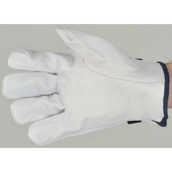 Electrical-Insulating Glove Protectors, Goatskin, 10" Length, White, Size 10  3RNA1