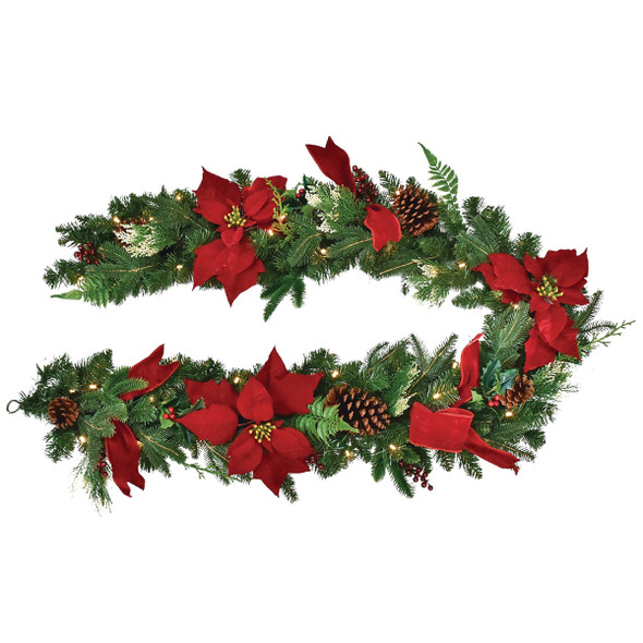 Georgian Manor 6 Ft. Prelit LED Spruce Garland XVG143164