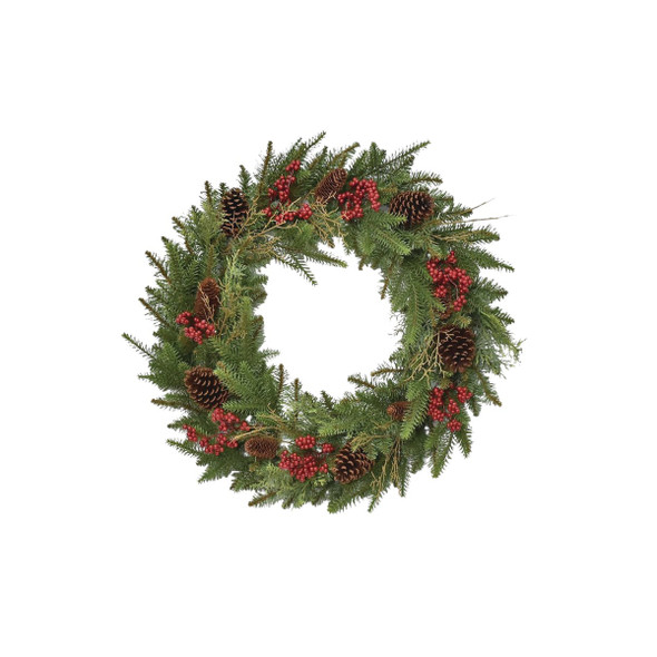 Mt. Whitney 30 In. 50-Bulb Warm White LED Prelit Wreath XVW140966RD