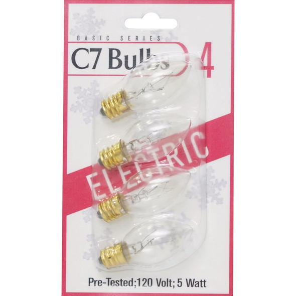 C7 Clear 120V Replacement Light Bulb (4-Pack) ES64-362 936235