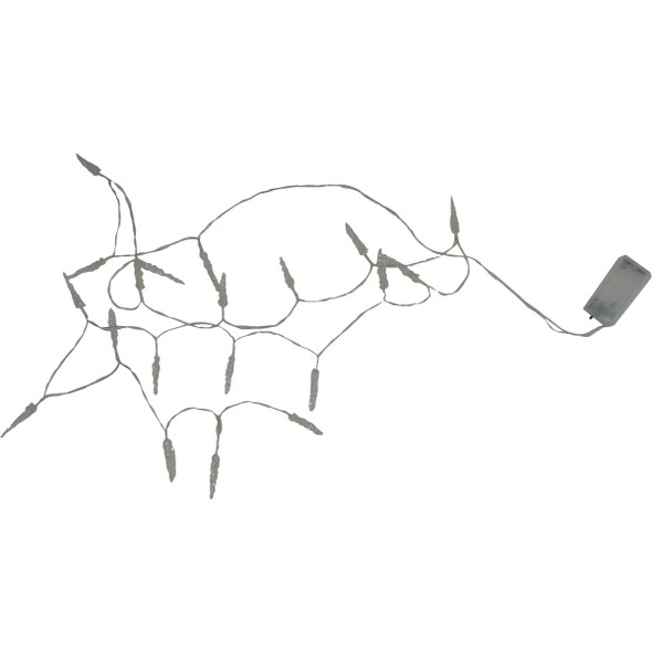 Alpine Warm White 20-Bulb LED Icicle String Light Set LAN360BB-TM