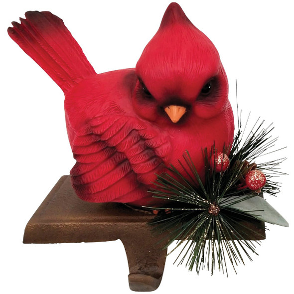 1-Stocking Resin Mantle Tail-Up Cardinal Stocking Holder XN6082756DIB