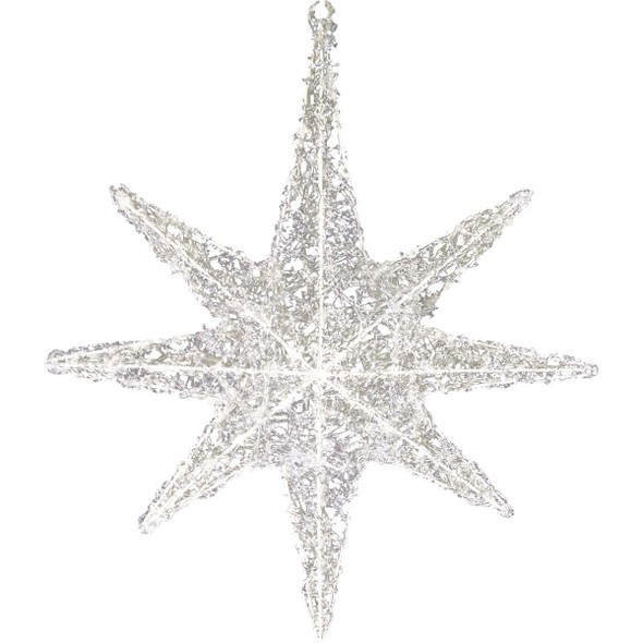 Alpine 24 In. Cool White LED 3D Christmas Star Lighted Decoration LOM206