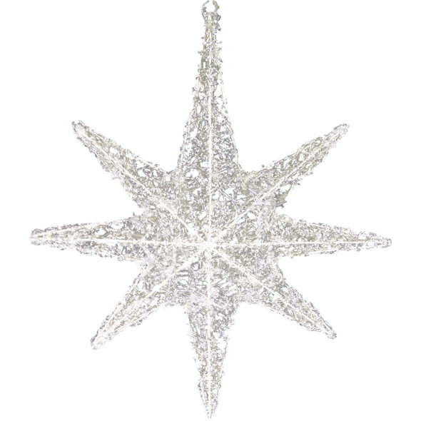 Alpine 24 In. Cool White LED 3D Christmas Star Lighted Decoration LOM206