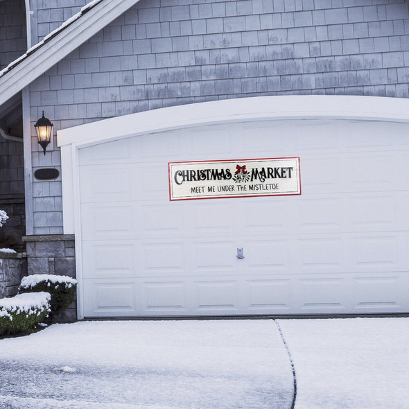 Alpine 1 In. W. x 14 In. H. x 47 In. L. Metal Christmas Market Wall Decoration MBA164HH 898773