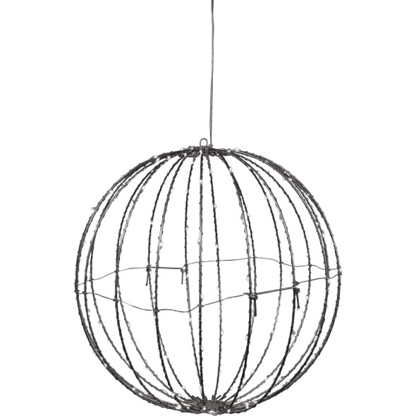 Alpine 17 In. Foldable Metal Sphere Multi-Color LED Christmas Ornament BST170MC