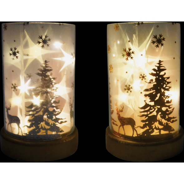 Alpine Led Slvr-Gld Lantern BST196ABB-TM 844580