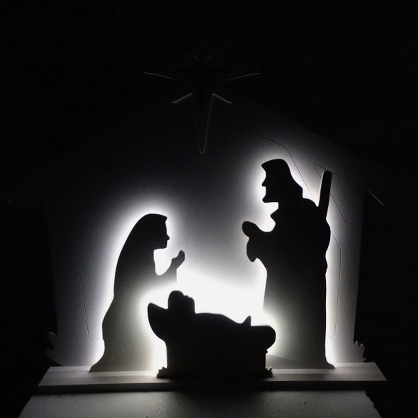 Alpine 28 In. H. LED Nativity Scene Christmas Silhouette Lighted Decoration BYS150WW 871451