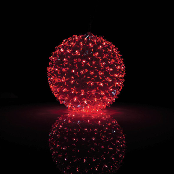 Alpine 5 In. Green & Red LED Sphere Christmas Ornament Alpine 5 In. Green & Red LED Sphere Christmas Ornament