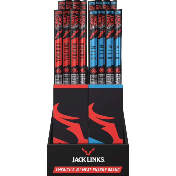 Jack Links Wild Variety Mild/Original 2.2 Oz. Beef Sticks Floor Shipper