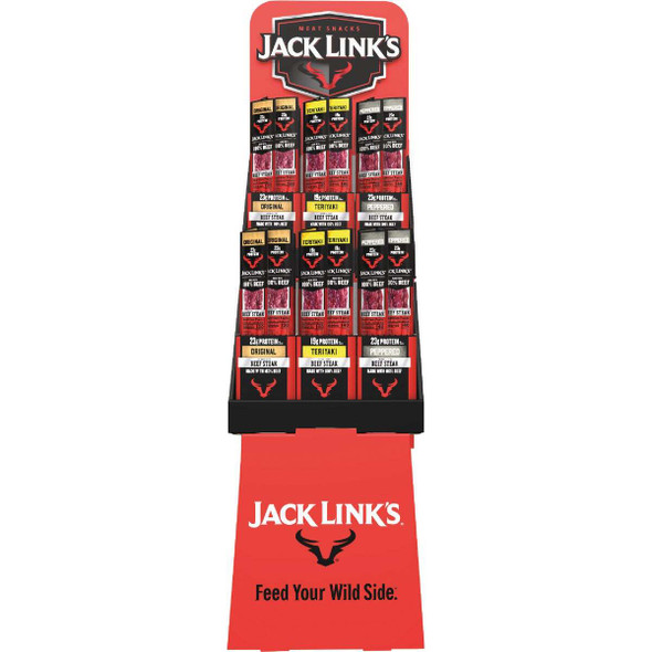 Jack Links Original/Peppered/Teriyaki 2 Oz. Beef Steaks Floor Shipper