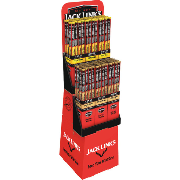Jack Links Original/Peppered/Teriyaki 1.84 Oz. Beef Steaks Floor Shipper