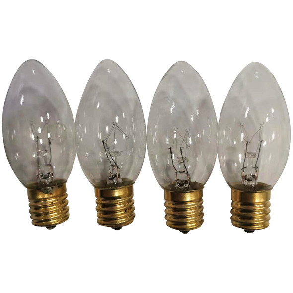 C9 Clear 120V Replacement Light Bulb (4-Pack) ES64-462