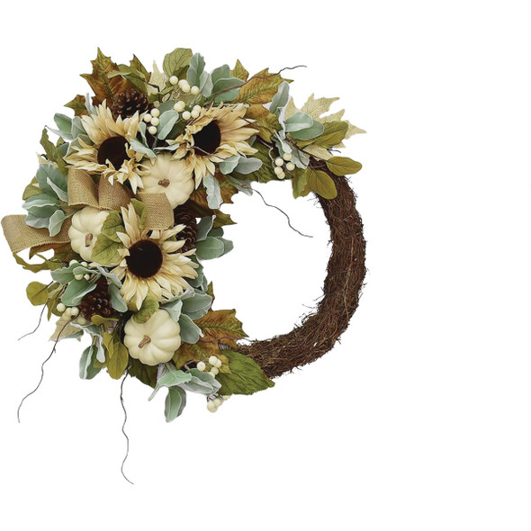 Lynette 24 In. Artificial Harvest Wreath SW202051