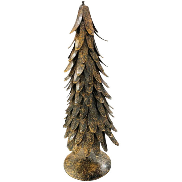 12 In. Gold Wash Metal Christmas Tree 7027-GL