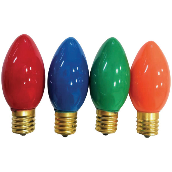C9 Multi-Color Ceramic 120V Replacement Light Bulb (4-Pack) ES64-402