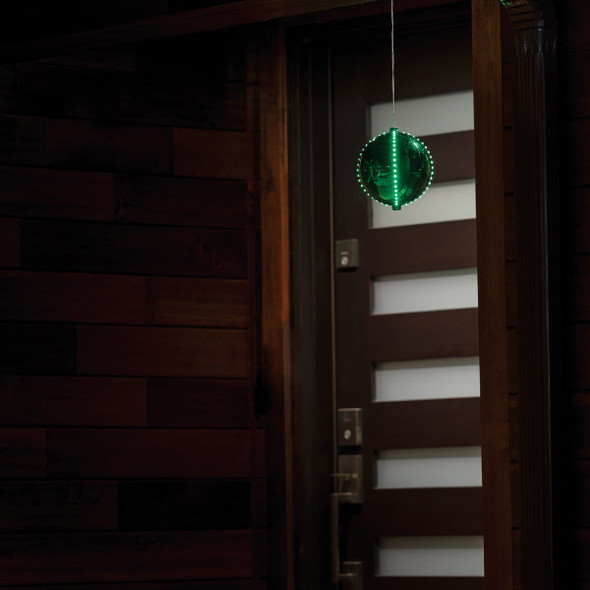 Alpine 7 In. Green Chasing LED Ball Christmas Ornament LPA108M-GN 827902