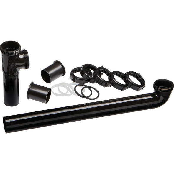 Plumb Pak 1-1/2 In. x 16 In. Black Plastic End Outlet Waste PP925B