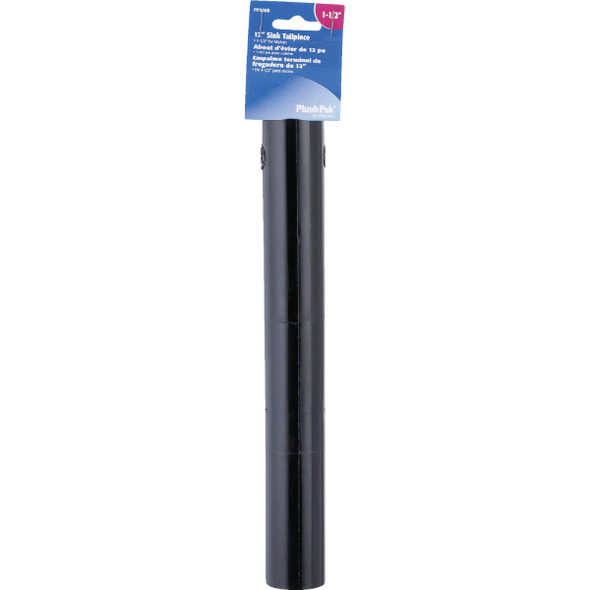 Plumb Pak 1-1/2 In. OD x 12 In. Black Plastic Tailpiece PP906B