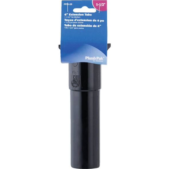 Plumb Pak 1-1/2 In. x 6 In. Black Plastic Slip-Joint Extension Tube PP55-2B