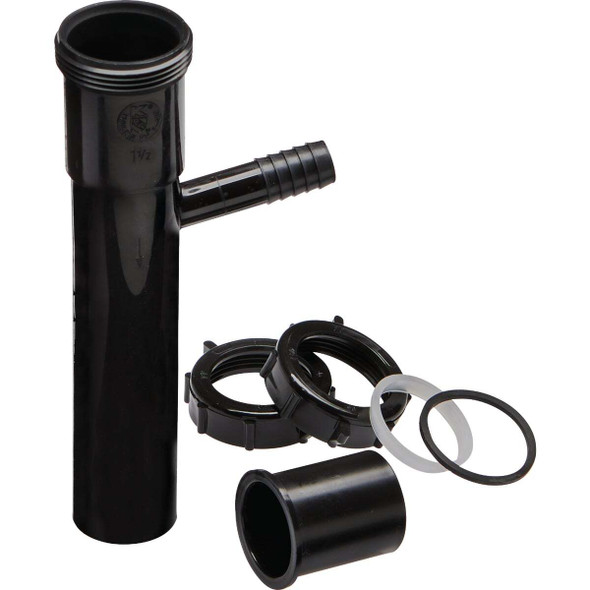 Plumb Pak 1-1/2 In. x 8 In. Black Plastic Dishwasher Tailpiece PP66-14B