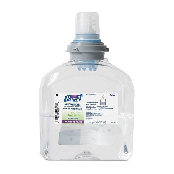 Purell Green Certified Hand Sanitizer Foam 550mL TFX Refill, PK2 5397-02