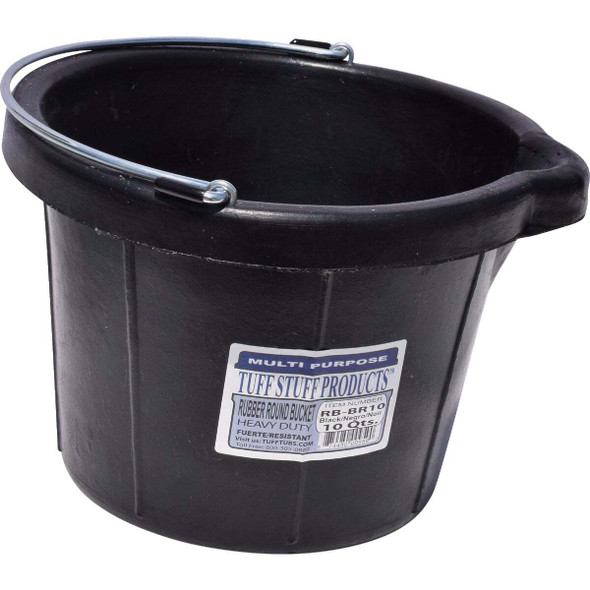 Tuff Stuff 10 Qt. Rubber Round Bucket RB-BR10