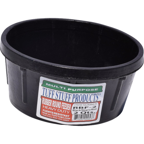 Tuff Stuff 2 Qt. Round Rubber Feeder RBF-2