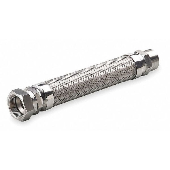Hose Master 1" Dia x 18" L 321 SS Flexible Metal Hose G100SHXJ180
