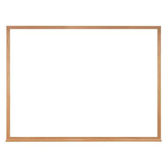Dry Erase Board, Plastic, 18 in, 24 in, Aluminum Frame, White, Gloss