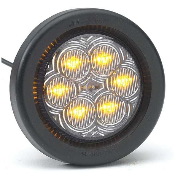 Maxxima Clearance Light, LED, Amber, Grommet, 2 Dia AX30YCG-KIT