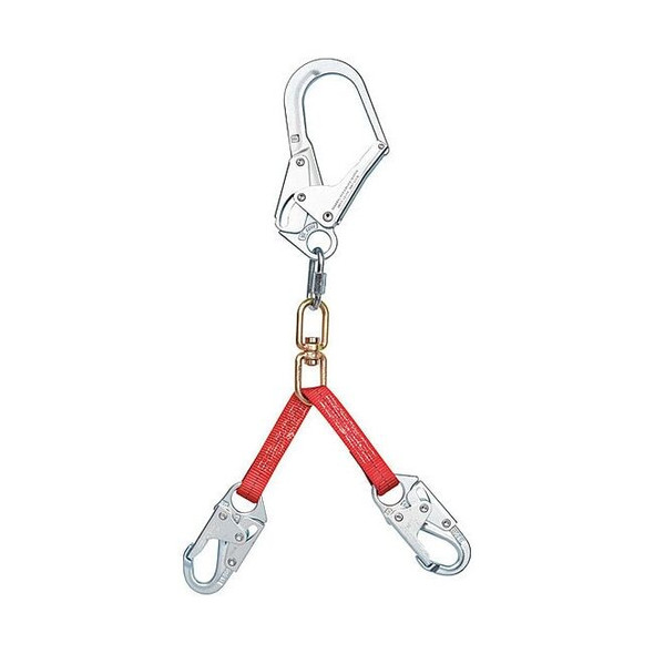 PRO(TM) Positioning Lanyard, 2 ft. Length, Swivel Snap Hook, Steel, 2 Leg(s)