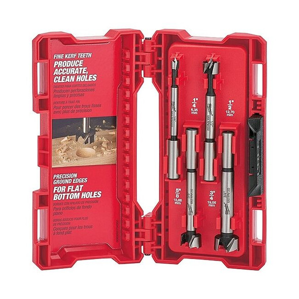 Milwaukee Tool Forstner Drill Bit Set, 4-Piece 48-14-0004