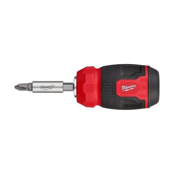 Milwaukee Tool Multi-Bit Screwdriver,4 1/2 in L 48-22-2910