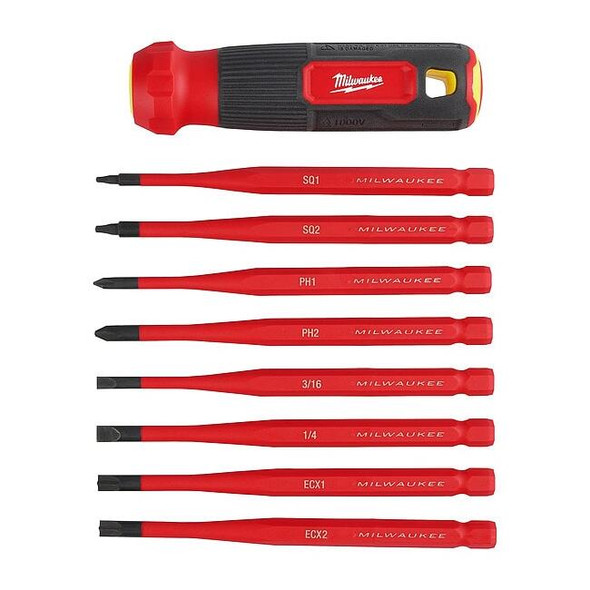 Milwaukee Tool Multi-Bit Screwdriver,12 1/2 in L 48-22-2218