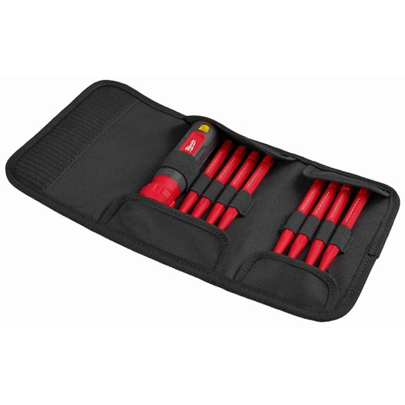 Milwaukee Tool Multi-Bit Screwdriver,12 1-2 in L 48-22-2218