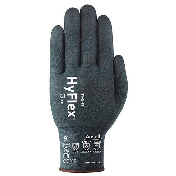 Cut Resistant Gloves, Cut Level A4 ,Foam Nitrile ,Palm Coated ,7 1 PR