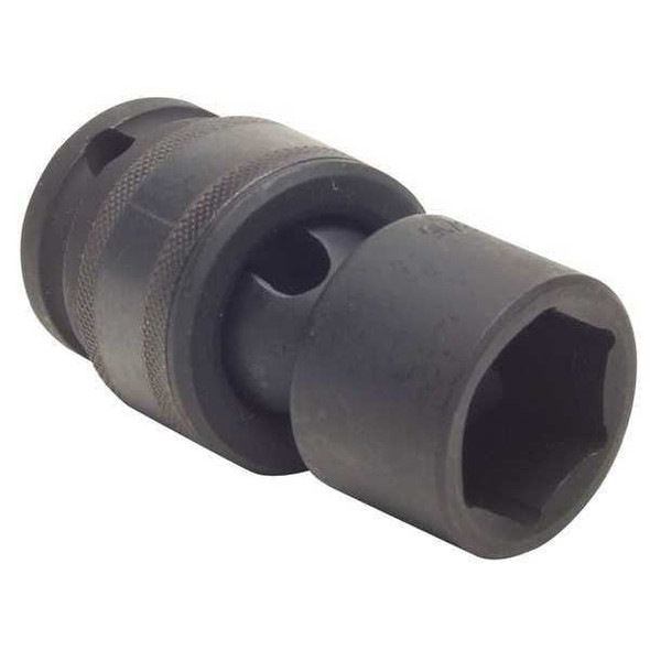 WESTWARD 3/8 in Drive Impact Socket Standard Socket, Black Oxide,1 in