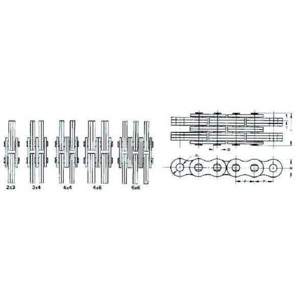 Tsubaki Leaf Chain,Riveted,BL8 ANSI,10 ft. BL823RB
