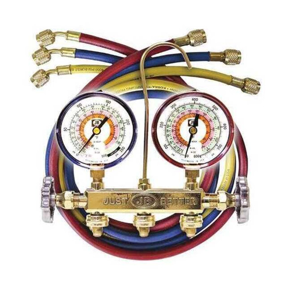 Jb Industries Manifold Gauge Kit,5 ft L,3 1/8 in Gauge 22233L