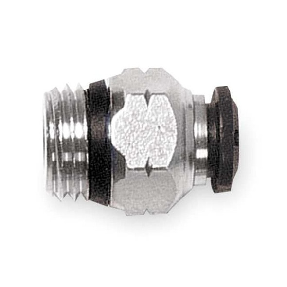 Aignep Usa Push to Connect Fitting, Brass, Silver 50000N-6-3/8