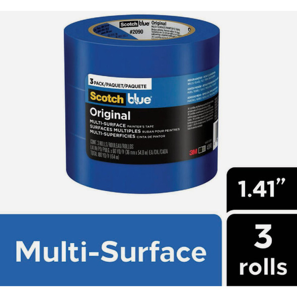 ScotchBlue 1.41 In. x 60 Yd. Original Painter's Tape (3 Roll) 2090-36AP3 790620