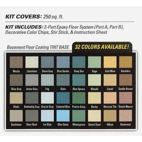 Rust-Oleum Epoxyshield 120 Oz. Satin Gray Basement Floor Coating Kit 391282 791457