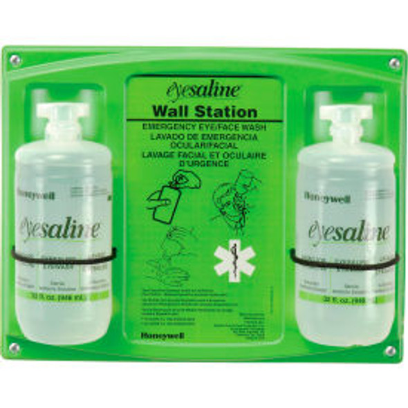 Honeywell Emergency Eye/Face Wash 32 Oz. Double Bottle Station 32-000462-0000