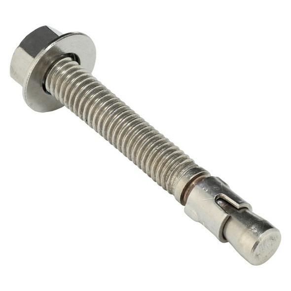 SUP-R-STUD + Wedge Anchor, 3/8" Dia., 3" L, Steel Plain, 20 PK