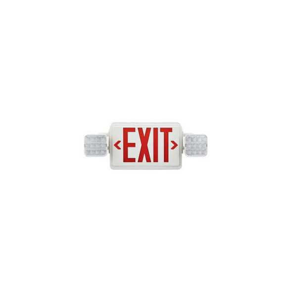 Global Industrial Combo LED Emergency Exit Sign Red Letters Ceiling & Wall Mount