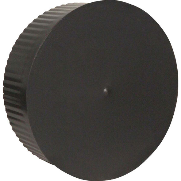 Imperial 6 In. Dia. 24 Ga. BE Crimp End Cap, Black BM0151