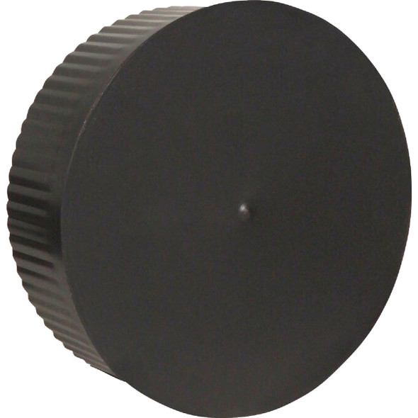 Imperial 6 In. Dia. 24 Ga. BE Crimp End Cap, Black BM0151